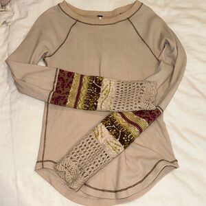 Free People Waffle Knit Thermal